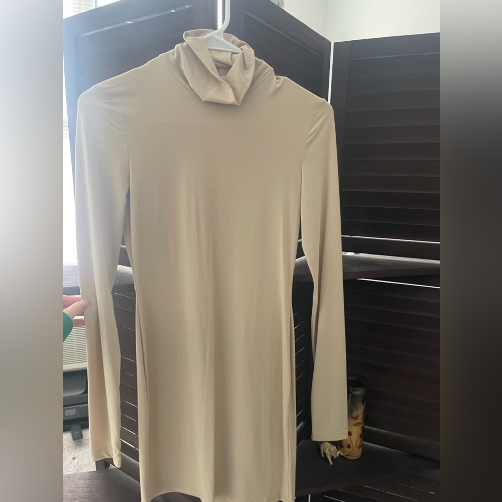 Tight Tan Mini Dress